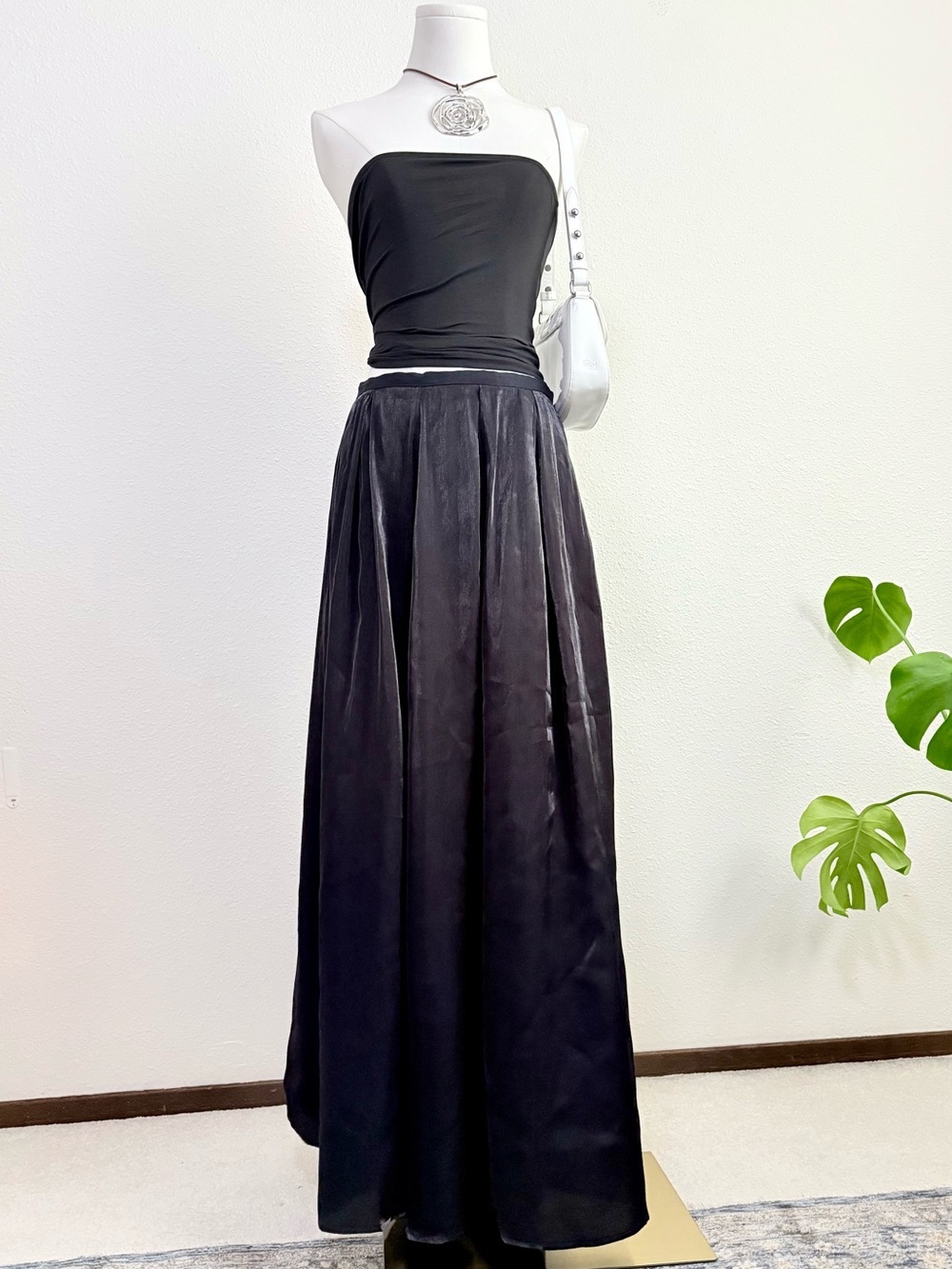 NWT Deadstock AB Studio Iridescent Full Maxi Skirt Ethereal Dark Fairy Goth